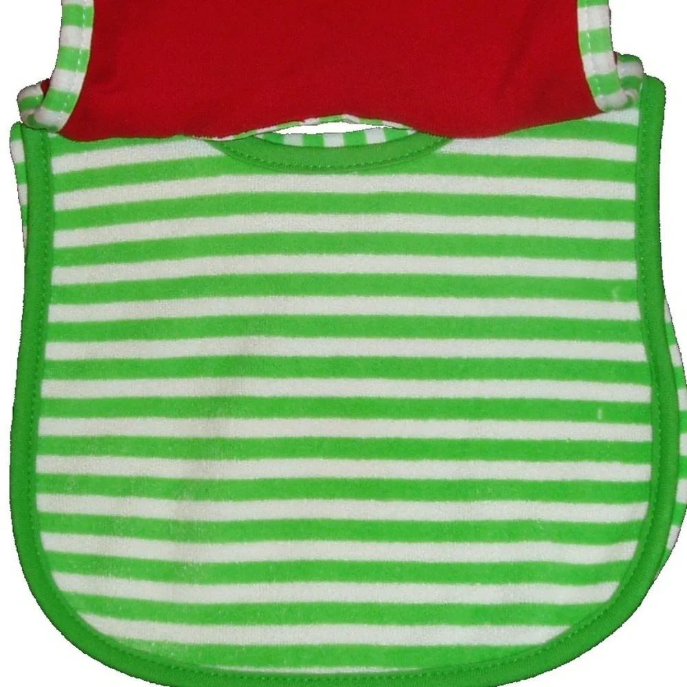 Christmas 3 Baby Bib Santas Helper Naughty Nice